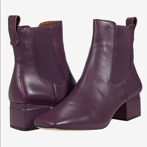 Franco Sarto Leather Chelsea Boot Block Heel Women’s 7